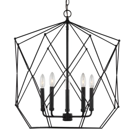 Visual Comfort Zarra 5 Light 23" Wide Taper Candle Chandelier Midnight Black