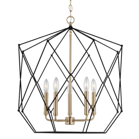 Visual Comfort Zarra 5 Light 23" Wide Taper Candle Chandelier Satin Brass