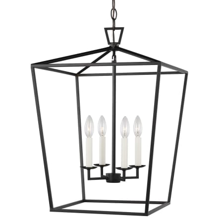 Visual Comfort Dianna 4 Light 17" Wide Taper Candle Chandelier Midnight Black