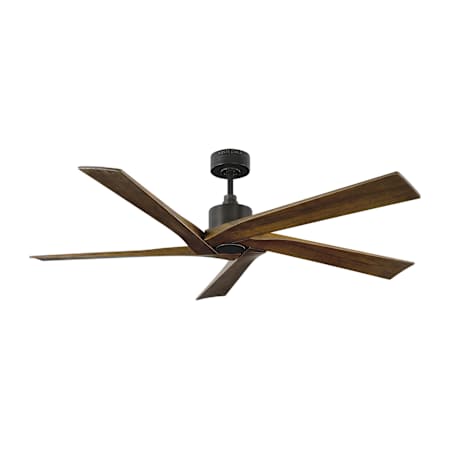 Visual Comfort Aspen 56" 5 Blade Indoor / Outdoor Ceiling Fan with Remote Control Included Aged Pewter