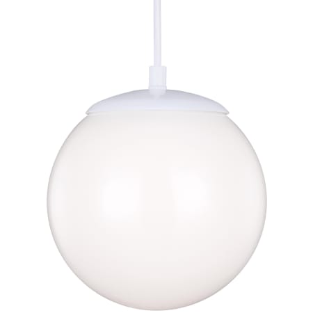 Visual Comfort Leo 12" Wide Pendant with Smooth White Glass Shade White