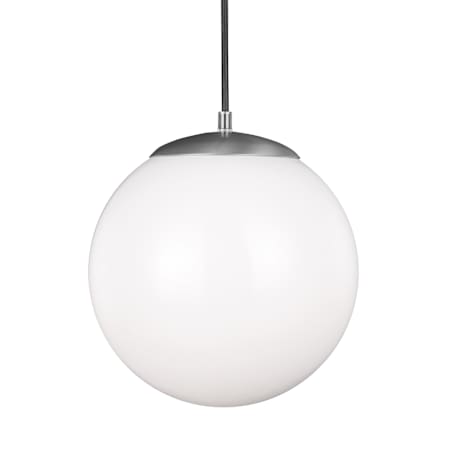 Visual Comfort Leo 12" Wide LED Pendant with Frosted Glass - Medium (E26) Bulb Satin Aluminum