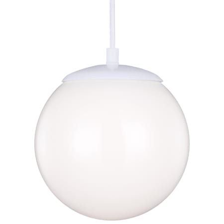 Visual Comfort Leo 14" Wide Pendant with Smooth White Glass Shade White