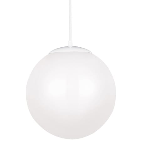 Visual Comfort Leo 14" Wide LED Pendant with Frosted Glass White