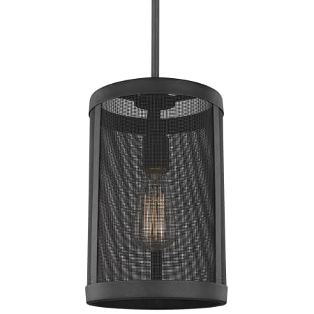 Visual Comfort Gereon 8" Wide Mini Pendant Black