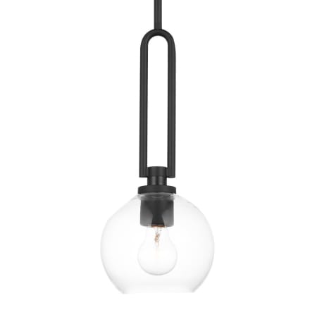 Visual Comfort Codyn 10" Wide Mini Pendant with Clear Glass Shade Midnight Black