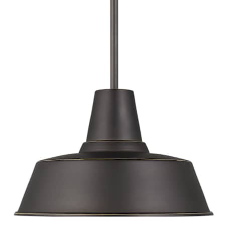 Visual Comfort Barn Light 14" Wide LED Outdoor Mini Pendant - Warehouse - Bulb Included Antique Bronze