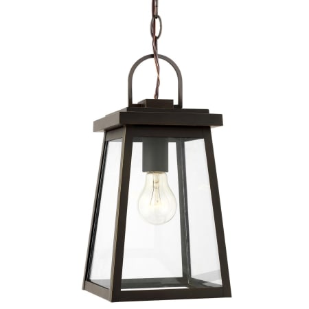 Visual Comfort Founders 7" Wide Outdoor Mini Pendant Antique Bronze