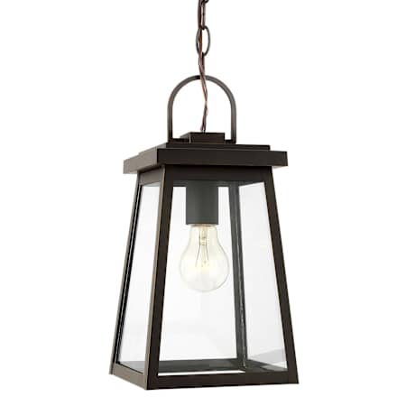 Visual Comfort Founders 7" Wide LED Outdoor Mini Pendant - Bulb Included Antique Bronze