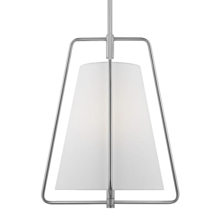 Visual Comfort Allis 15" Wide Pendant with Linen Shade Brushed Nickel