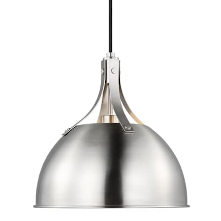 Visual Comfort Rockland 12" Wide LED Mini Pendant - Bulb Included Brushed Nickel