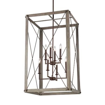 Visual Comfort Thornwood 8 Light 23" Wide LED Taper Candle Chandelier Washed Pine