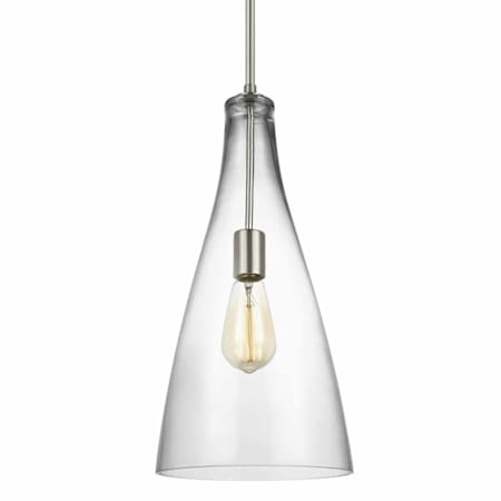 Visual Comfort Arilda 9" Wide LED Mini Pendant Brushed Nickel