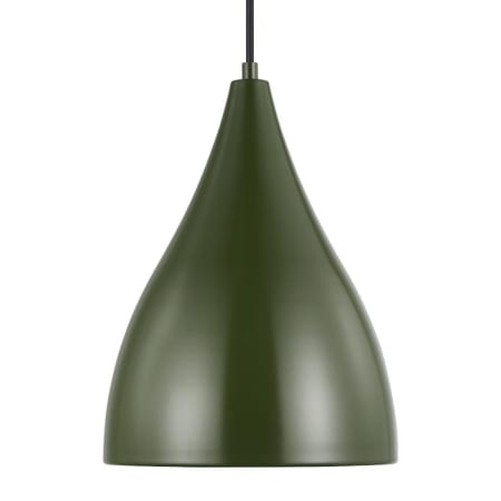 Visual Comfort Oden 9" Wide Mini Pendant Olive