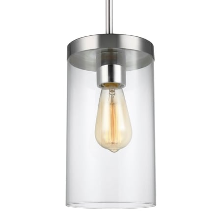 Visual Comfort Zire 6" Wide Outdoor Mini Pendant Chrome
