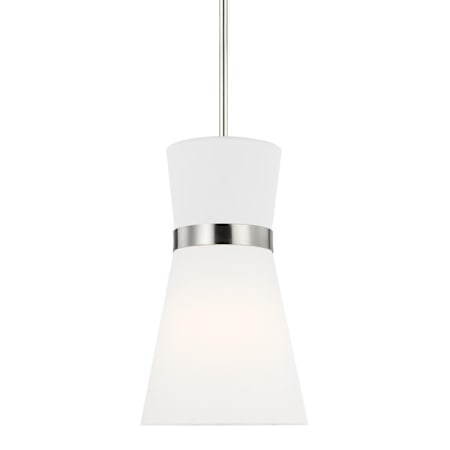 Visual Comfort Clark 10" Wide LED Mini Pendant - Bulb Included Brushed Nickel