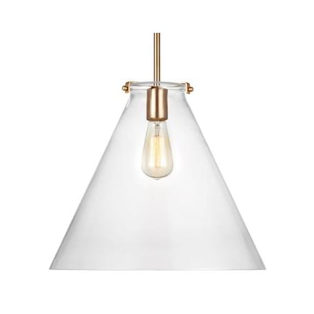 Visual Comfort Kate 16" Wide Pendant Satin Brass