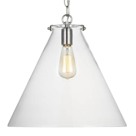 Visual Comfort Kate 16" Wide LED Pendant Brushed Nickel