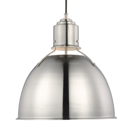 Visual Comfort Huey 15" Wide Pendant Brushed Nickel