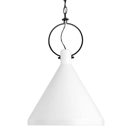 Visual Comfort Lyon 14" Wide LED Mini Pendant - Bulb Included Matte White