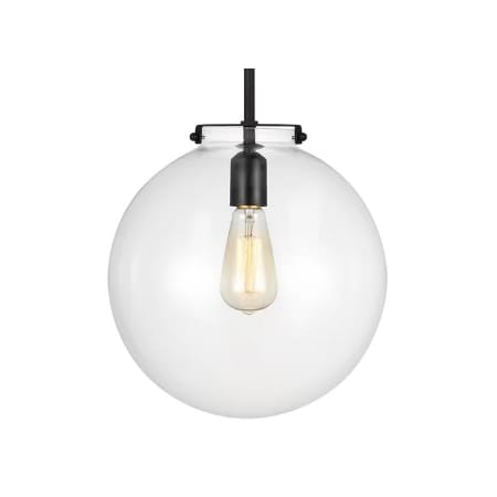 Visual Comfort Kate 12" Wide Pendant Midnight Black