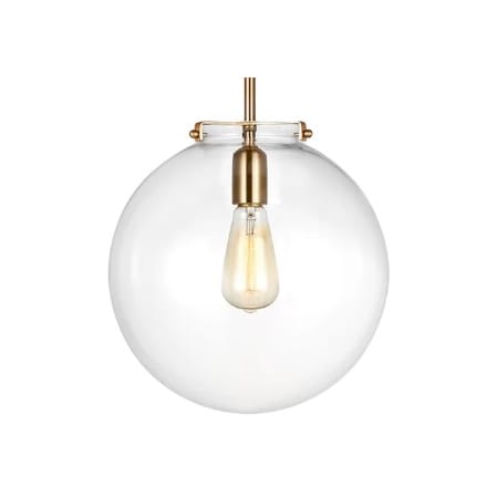 Visual Comfort Kate 12" Wide Pendant Satin Brass
