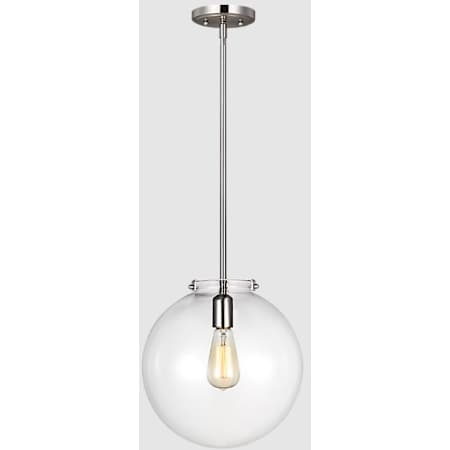 Visual Comfort Kate 12" Wide LED Pendant Brushed Nickel