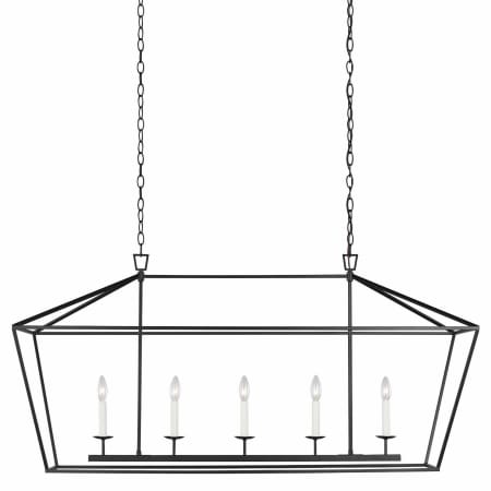 Visual Comfort Dianna 5 Light 17" Wide Taper Candle Chandelier Midnight Black