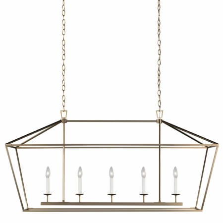 Visual Comfort Dianna 5 Light 17" Wide Taper Candle Chandelier Satin Brass