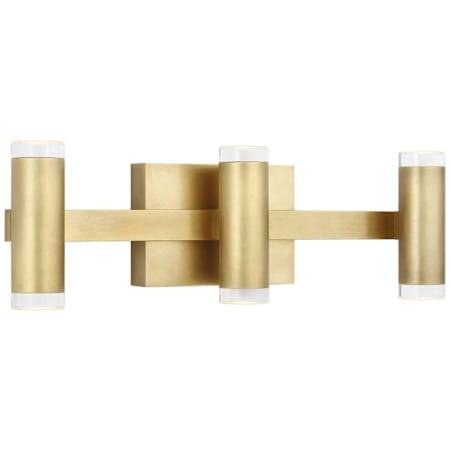 Visual Comfort Dobson II 4" Wide LED Vanity Light Natural Brass