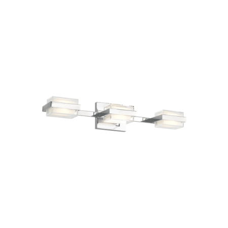 Visual Comfort Kamden 3 Light 22-1/2" Wide Integrated LED Bathroom Shallow Vanity Light - 277 Volt Chrome / 3000K