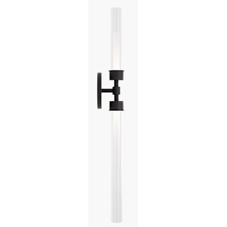 Visual Comfort Linger 2 Light 32" Tall LED Bathroom Sconce Nightshade Black / 3000K