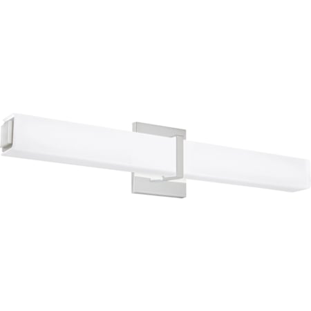 Visual Comfort Milan Single Light 24-1/2" Wide Integrated LED Bath Bar with Acrylic Diffuser - 277 Volt and ADA Compliant Chrome / White Acrylic / 3000K