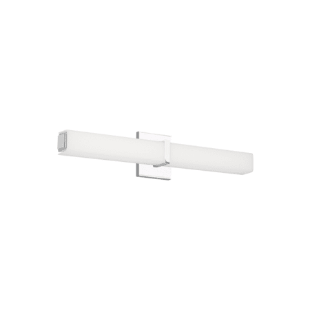 Visual Comfort Milan Single Light 24-1/2" Wide Integrated LED Bath Bar with Acrylic Diffuser - 277 Volt and ADA Compliant Chrome / White Acrylic / 3000K