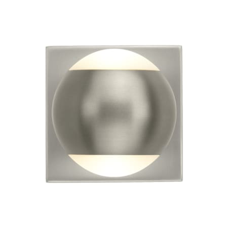 Visual Comfort Oko Single Light 4-1/2" Wide Integrated LED Bathroom Sconce - 277 Volt Satin Nickel / 3000K