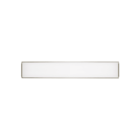 Visual Comfort Sage Single Light 25" Wide Integrated LED Vanity Light with a White Rectangular Acrylic Shade - 277V - ADA Compliant Satin Nickel