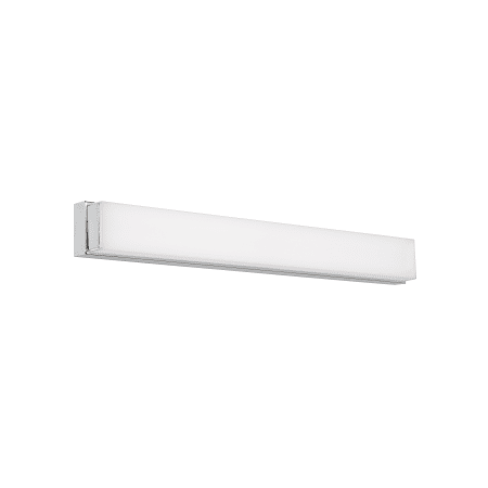 Visual Comfort Sage Single Light 37" Wide Integrated LED Vanity Light with a White Rectangular Acrylic Shade - 277V - ADA Compliant Chrome