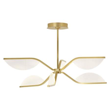 Visual Comfort Belterra 35" Wide LED Abstract Chandelier Natural Brass