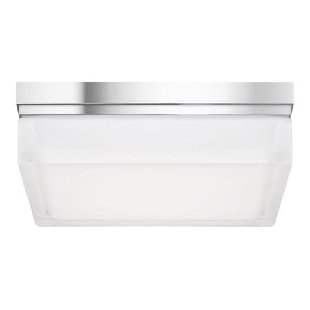 Visual Comfort Boxie 9" Wide LED Flush Mount Square Ceiling Fixture Chrome