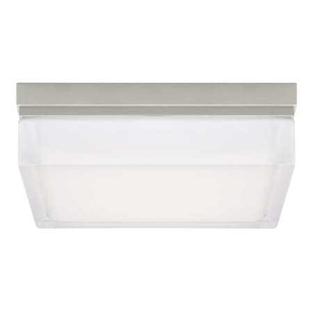 Visual Comfort Boxie 9" Wide LED Flush Mount Square Ceiling Fixture Satin Nickel