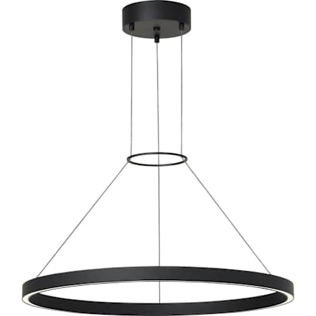 Visual Comfort Fiama 24" Wide LED Ring Chandelier Black