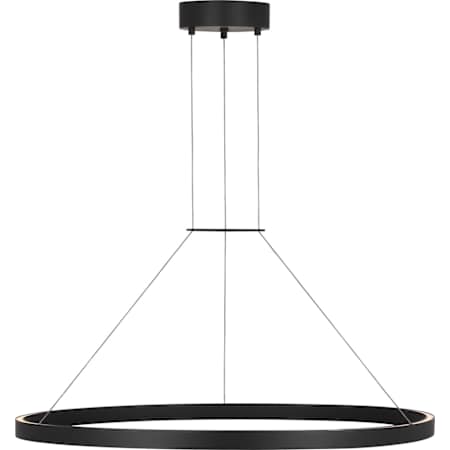 Visual Comfort Fiama 30" Wide LED Ring Chandelier Black