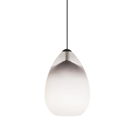 Visual Comfort Halogen Low-Voltage Alina FreeJack Monopoint Pendant with White Hand-blown Venetian Teardrop Shaped Glass Shade Antique Bronze