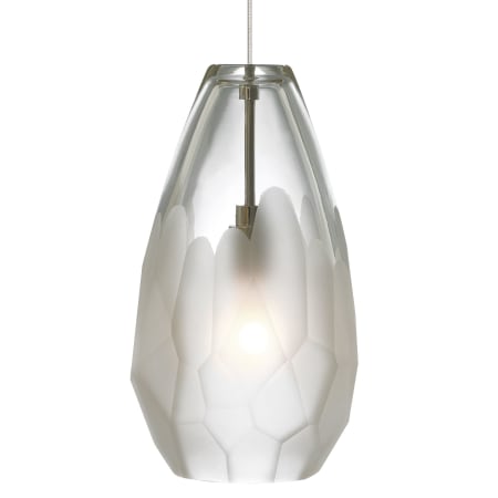 Visual Comfort Briolette 3000K LED FreeJack Mini Pendant with Frost Glass Shade Bronze