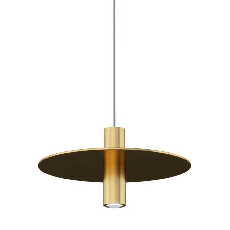Visual Comfort Ponte 8" Wide LED Mini Low Voltage Pendant - FreeJack Mounting Natural Brass