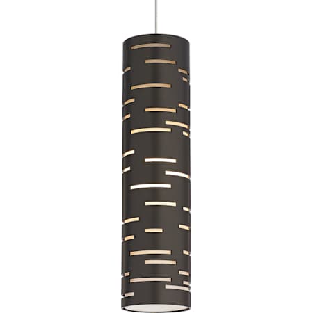 Visual Comfort Revel FreeJack 1 Light Halogen Antique Bronze Cylindrical Metal Pendant Satin Nickel