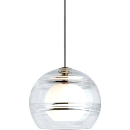 Visual Comfort Sedona FreeJack Single Light 6" Wide LED Pendant Aged Brass / 3000K