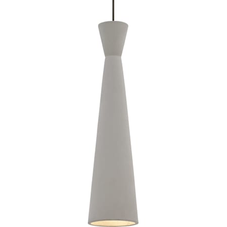 Visual Comfort Windsor 5" Wide LED Mini Pendant for Freejack System with a Gray Shade and LED Bulb Antique Bronze