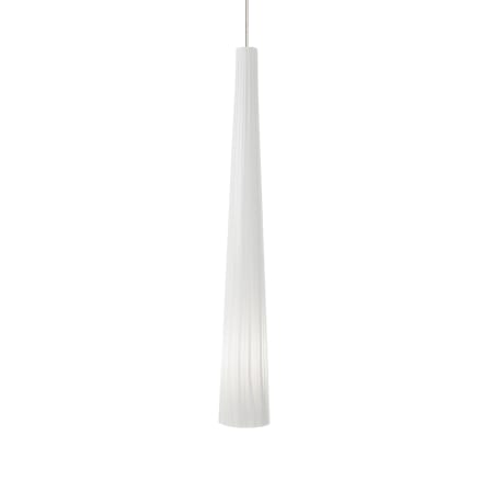 Visual Comfort FreeJack Zenith Large White Organic-Shaped Glass Pendant - 12v Halogen Antique Bronze