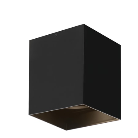 Visual Comfort Exo Single Light 6-3/32" High Integrated LED Flush Mount Ceiling Fixture with 277V Matte Black / Black Trim / 20 Beam Spread